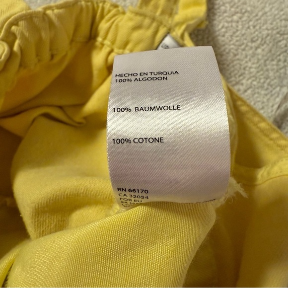 UO Danny Yellow Plunging Button Down Denim Midi Dress Sleeveless Urban Outfitter - Picture 10 of 12